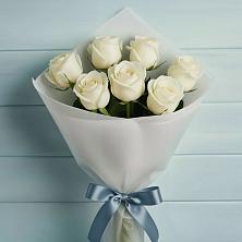 Букет 7 Белых роз Эдлесс Лав в Федино
