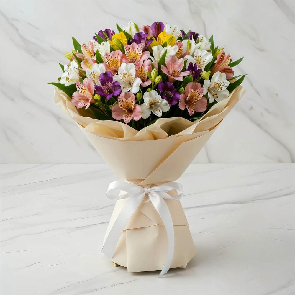 Букет цветов из: Альстромерии в Федино