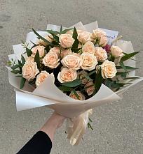 Букет Кремовые розы Латте в Федино