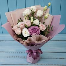 Букет цветов из:  Розы и Лизиантусы в Федино