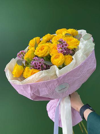 Букет Кустовые желтые розы в Федино