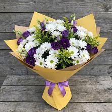 Букет цветов из:  Ирисы, Хризантемы и Ромашки в Федино